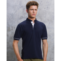 Kustom Kit Contrast Button Down Collar Polo