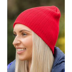 Result Winter Essentials Delux Double Knit Cotton Beanie Hat