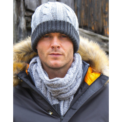 Result Winter Essentials Shades of Grey Knitted Hat