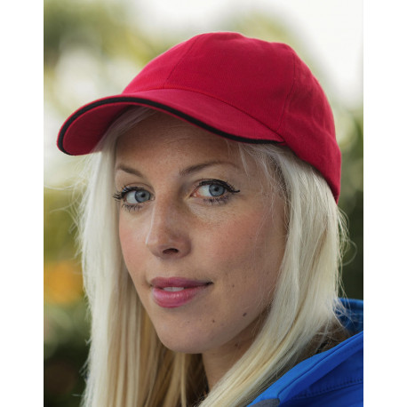 Result Headwear Brushed Cotton Sandwich Cap