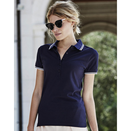 Tee Jays Ladies Luxury Stripe Stretch Polo