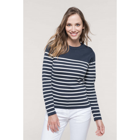 Kariban Pull marin femme