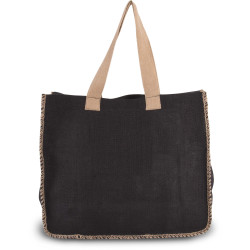 Kimood Sac en jute avec couture contrast�e