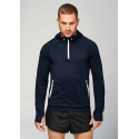 Proact Zip neck hooded sports sweatshirt