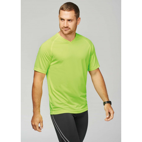 Proact T-shirt de sport manches courtes col v homme