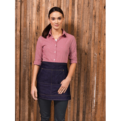 Premier Ladies´ long-sleeved microcheck gingham shirt