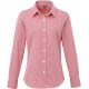 Premier Ladies´ long-sleeved microcheck gingham shirt