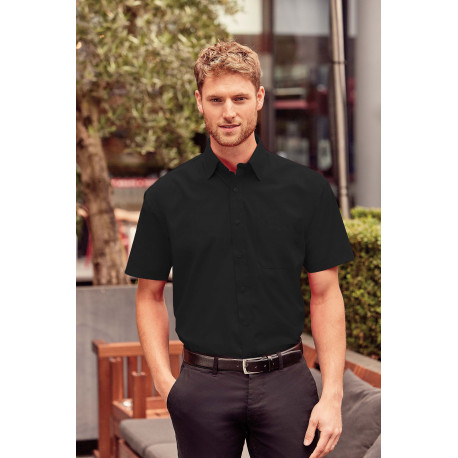 Russell CHEMISE HOMME POPELINE POLYCOTON MANCHES COURTES