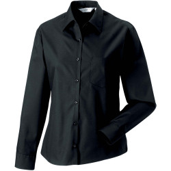 Russell CHEMISE FEMME POPELINE PUR COTON MANCHES LONGUES