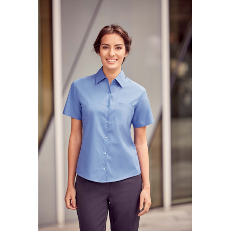 Russell Ladies´ Short-Sleeved Pure Cotton Poplin Shirt