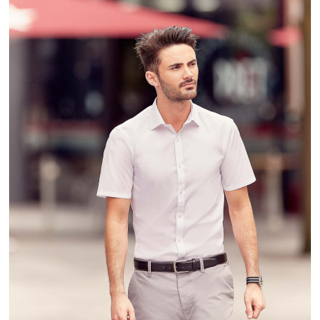 Russell CHEMISE HOMME MANCHES COURTES ULTIMATE STRETCH