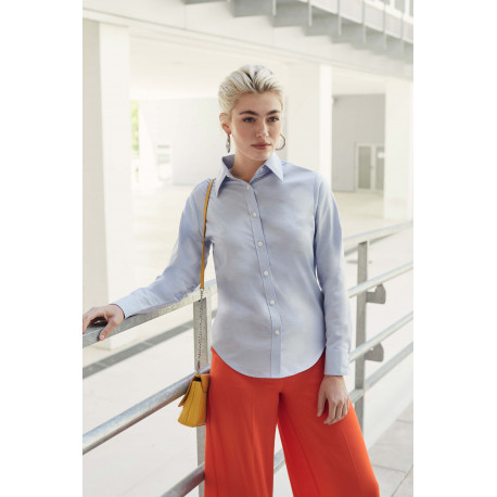 Fruit of the Loom Ladies´ Long-Sleeved Oxford Shirt 65-002-0