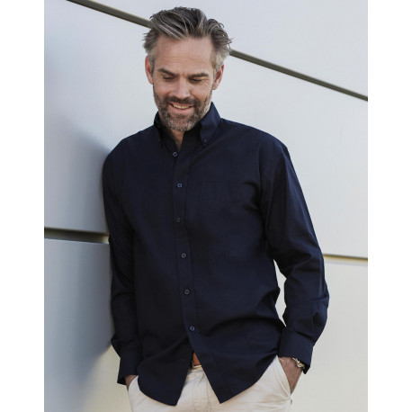 Russell Collection Men´s LS Tailored Button-Down Oxford Shirt