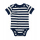 Babybugz Baby Striped Short Sleeve Bodysuit