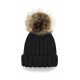 Beechfield Infant/Junior Fur Pom Pom Chunky Beanie