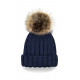 Beechfield Infant/Junior Fur Pom Pom Chunky Beanie