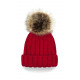 Beechfield Infant/Junior Fur Pom Pom Chunky Beanie