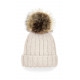 Beechfield Infant/Junior Fur Pom Pom Chunky Beanie