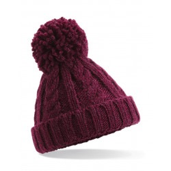 Beechfield Infant/Junior Cable Knit Melange Beanie