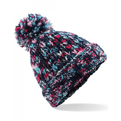 Beechfield Twister Chunky Pom Pom Beanie