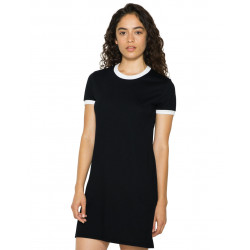 American Apparel Women´s Poly-Cotton Ringer T-Shirt Dress