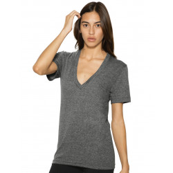 American Apparel Unisex Tri-Blend Deep V-Neck T-Shirt