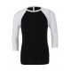 Bella+Canvas Unisex 3/4 Sleeve Baseball T-Shirt