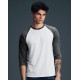 Anvil Adult Tri-Blend 3/4 Sleeve Raglan Tee
