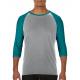 Anvil Adult Tri-Blend 3/4 Sleeve Raglan Tee
