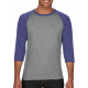 Anvil Adult Tri-Blend 3/4 Sleeve Raglan Tee