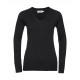 Russell Collection Ladies’ V-Neck Knitted Pullover
