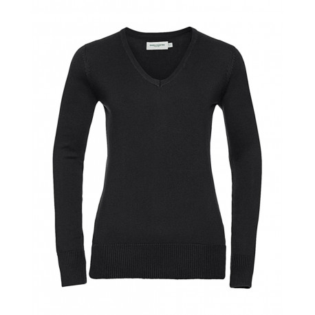 Russell Collection Ladies’ V-Neck Knitted Pullover